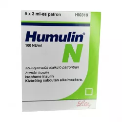 Хумулин НПХ инсулин (Humulin-NPH) 100 МЕ/мл сусп. для ин. 3мл 5шт в Перми и области фото